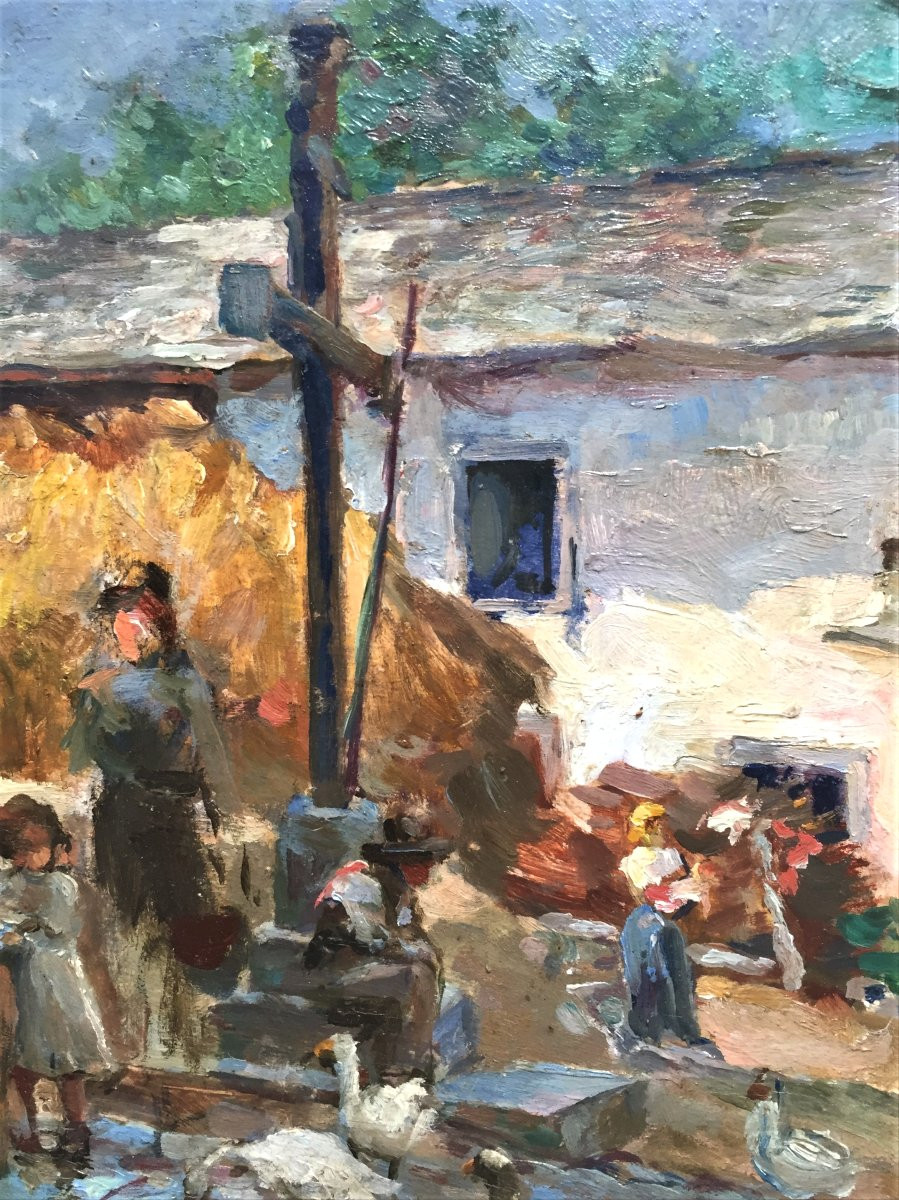 Alfonso Hollaender, huile sur panneau 1913-photo-1