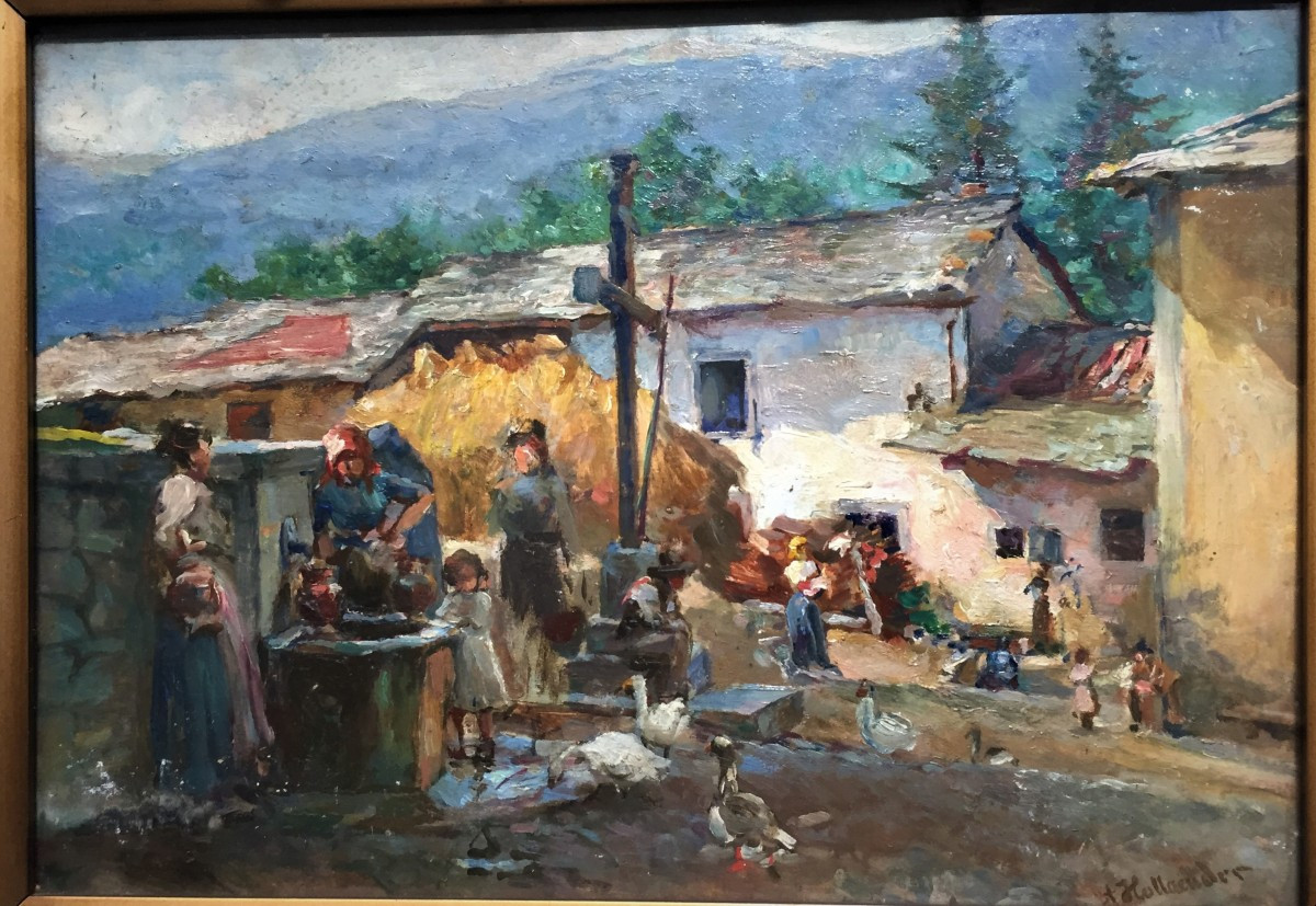 Alfonso Hollaender, huile sur panneau 1913