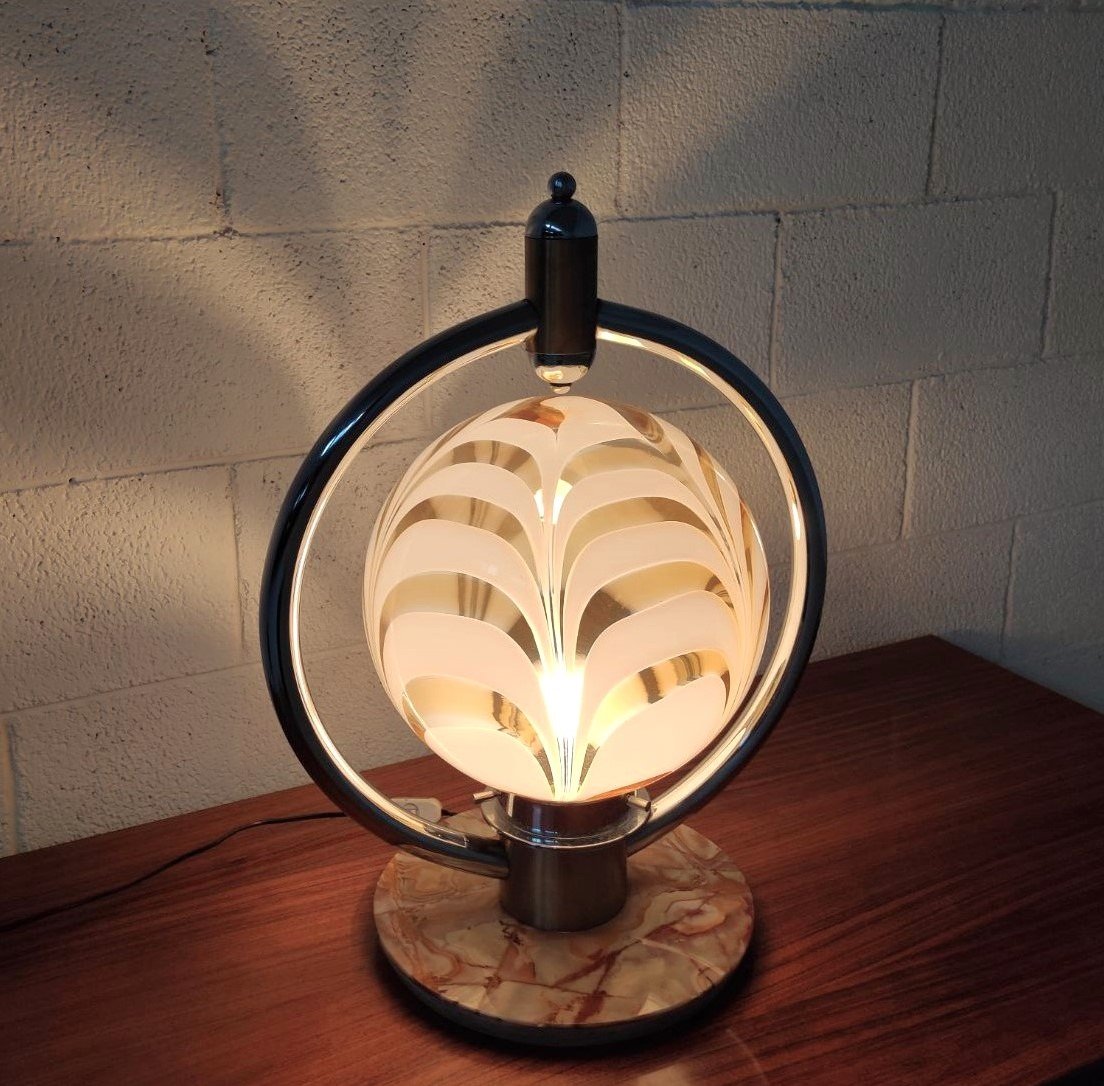 Lampe en verre Nason pour Mazzega, années 1970-photo-3