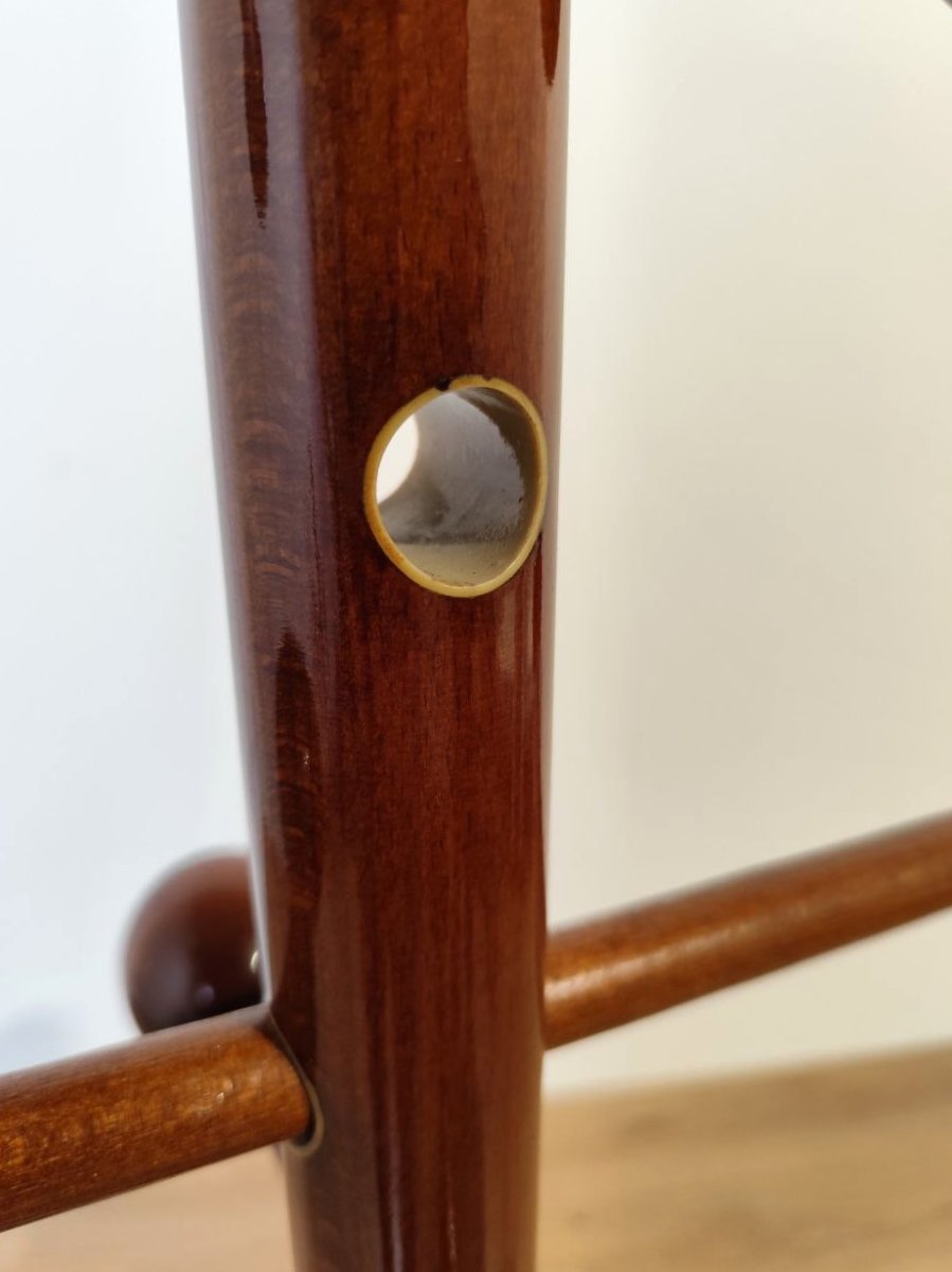 Porte-manteau en bois avec sphères, Italie années 1960/70-photo-4