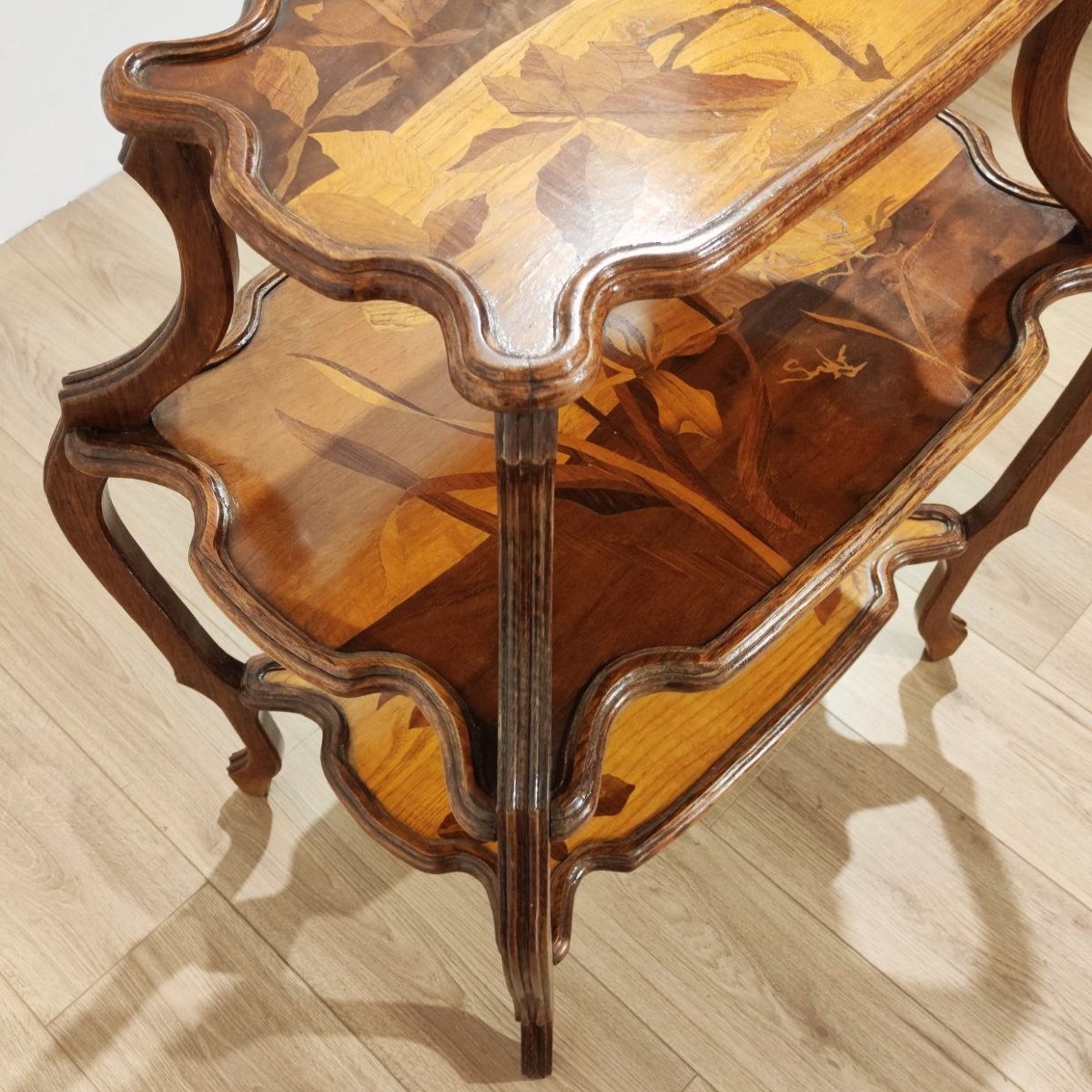 'gallè-type' Center Shelf, France, 1920s-photo-5