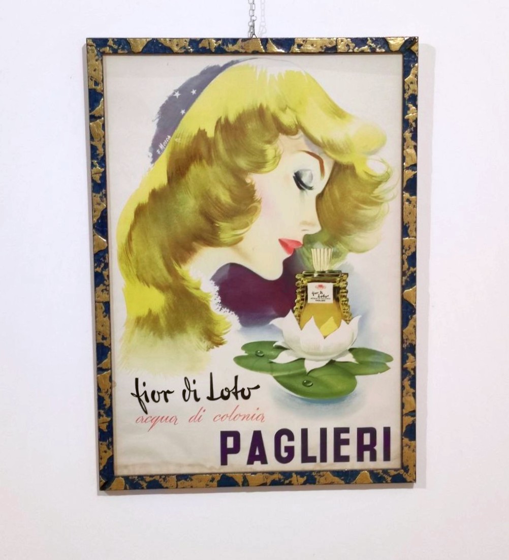 Paglieri 'lotus Flower' Poster, A. Mosca Ca. 1957