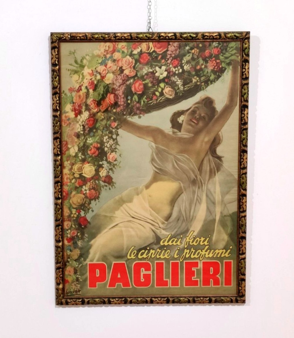 Paglieri Poster 'from Flowers To Powders To Perfumes', Gino Boccasile 1950 Ca.