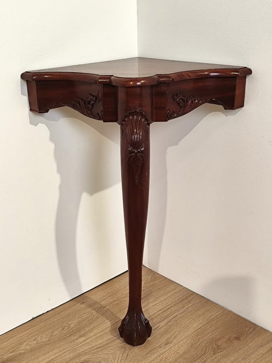 Console d'angle de style Régence anglaise, XXe siècle.-photo-3