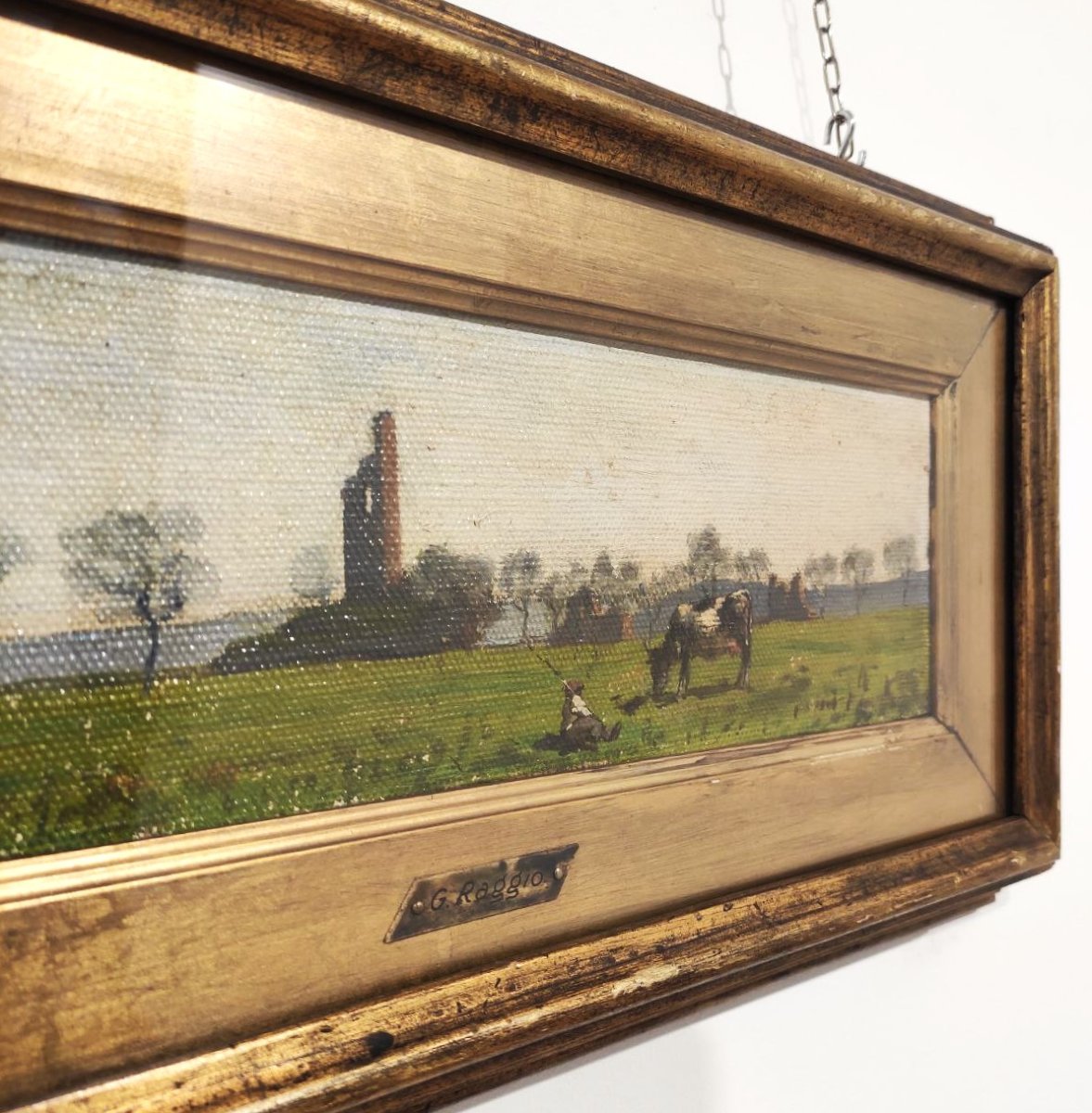 Giuseppe Raggio « Campagne romaine », milieu du XIXe siècle.-photo-3
