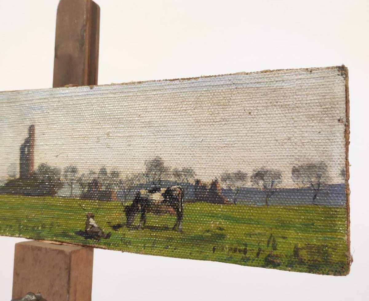 Giuseppe Raggio « Campagne romaine », milieu du XIXe siècle.-photo-2