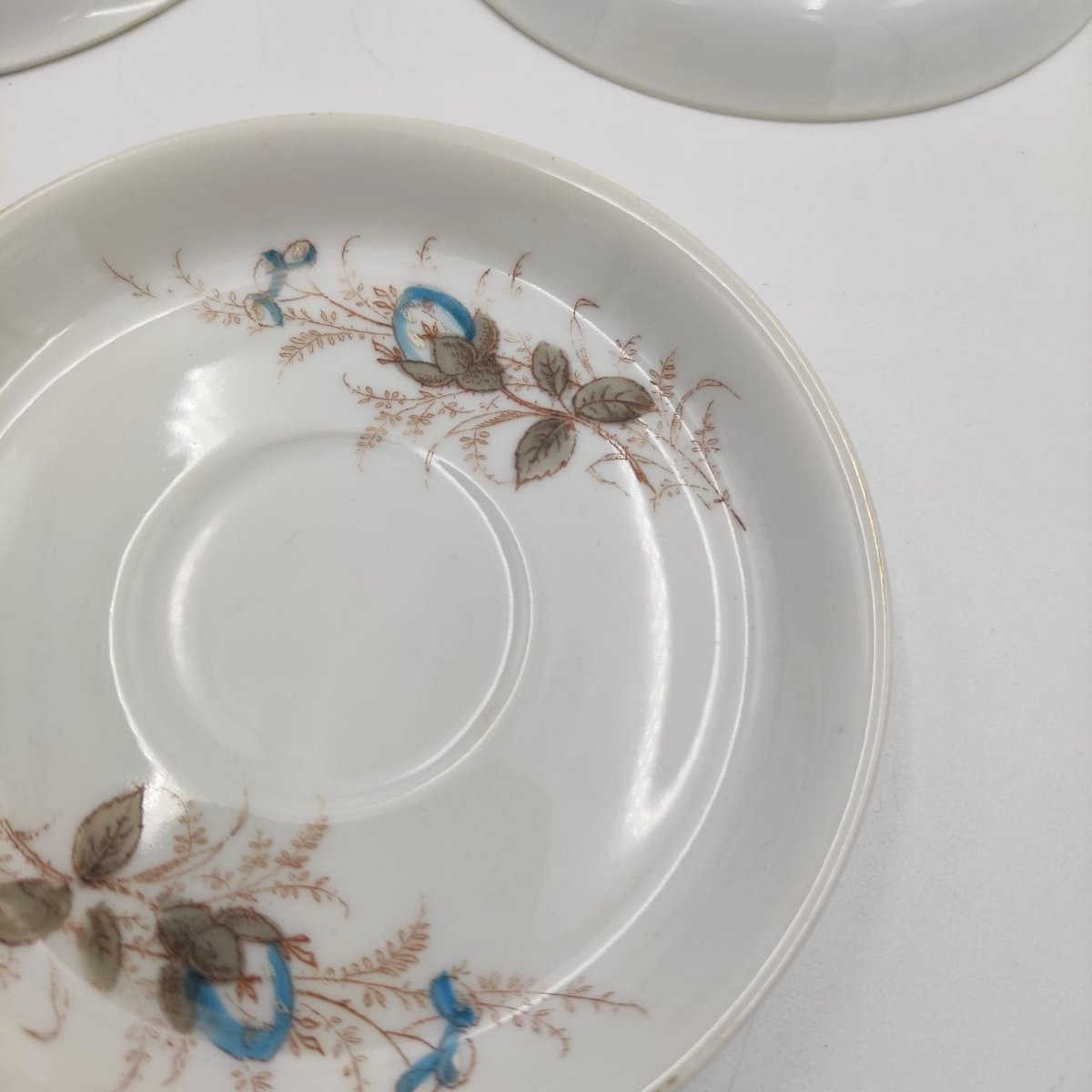 Service à café à décor de 'rose bleue', XIXe siècle.-photo-3