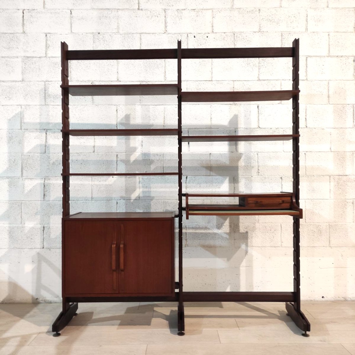 Modular Teak Bookcase, Italy, 1960s-photo-2