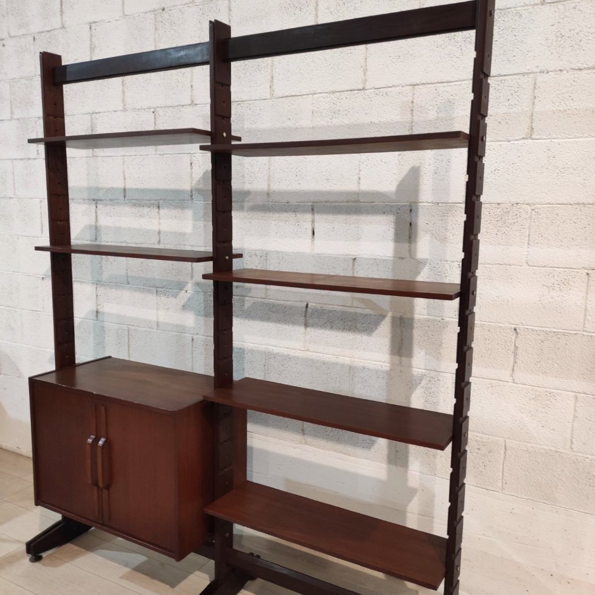 Modular Teak Bookcase, Italy, 1960s-photo-4