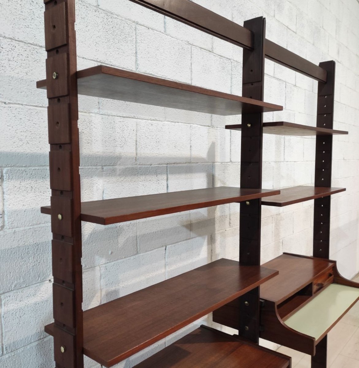 Modular Teak Bookcase, Italy, 1960s-photo-6