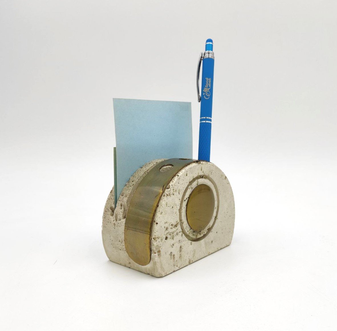 Fratelli Mannelli Travertine Writing Desk Set, 1970s-photo-4