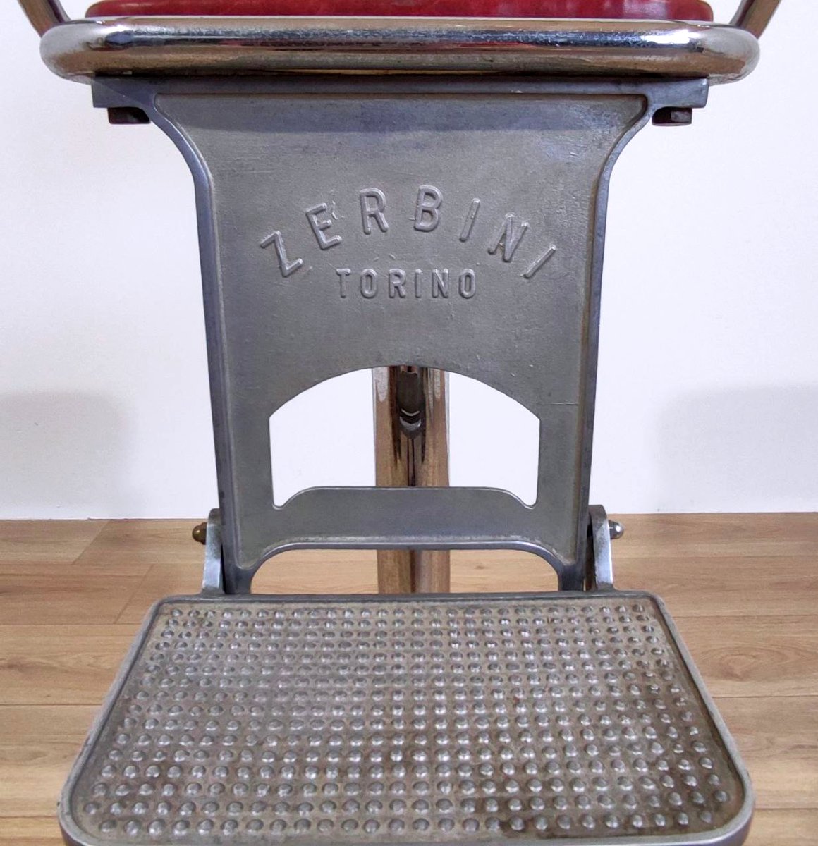 Chaise/tabouret de barbier pour enfant, Zerbini Torino, années 1950-photo-1