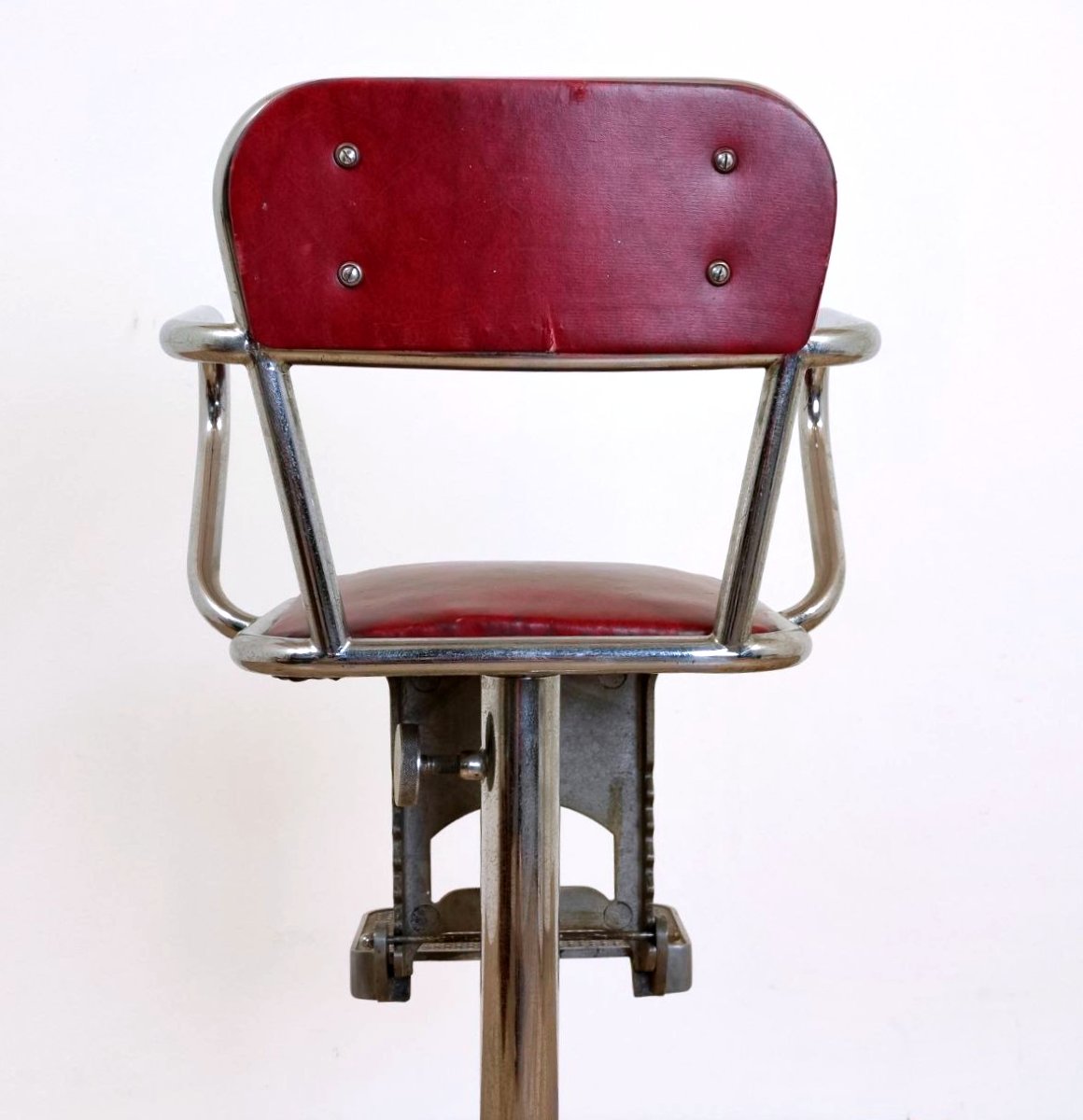 Chaise/tabouret de barbier pour enfant, Zerbini Torino, années 1950-photo-2