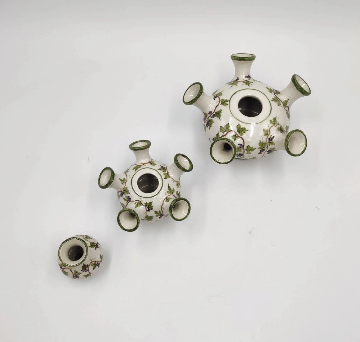 Vase tulipe en céramique décorée, Nove di Bassano-photo-2