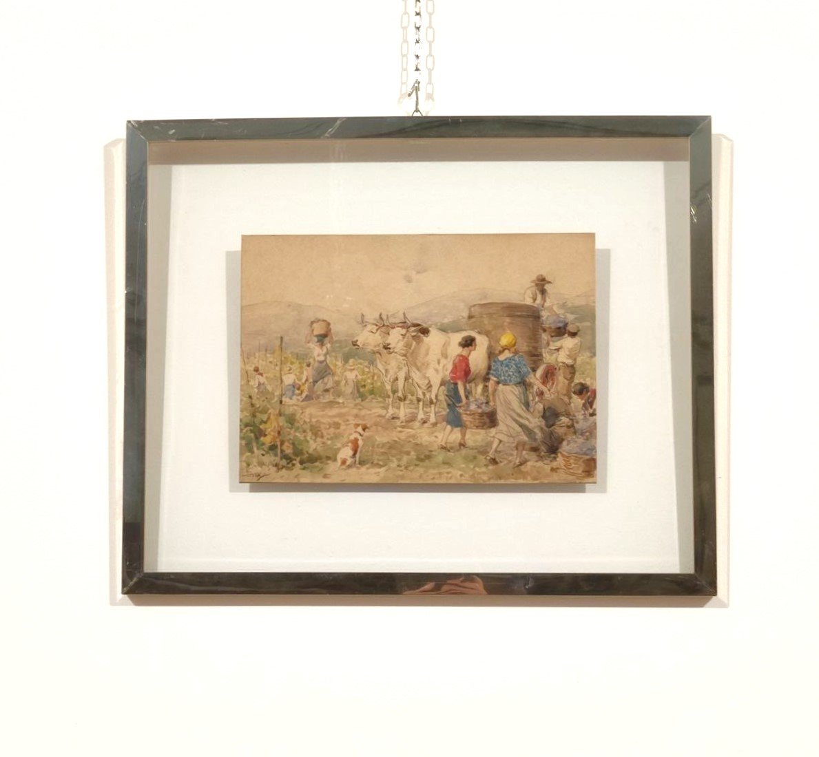 Achille Beltrame 'the Grape Harvest' Ca. 1926 For Soc. Anonima Grandine-photo-2