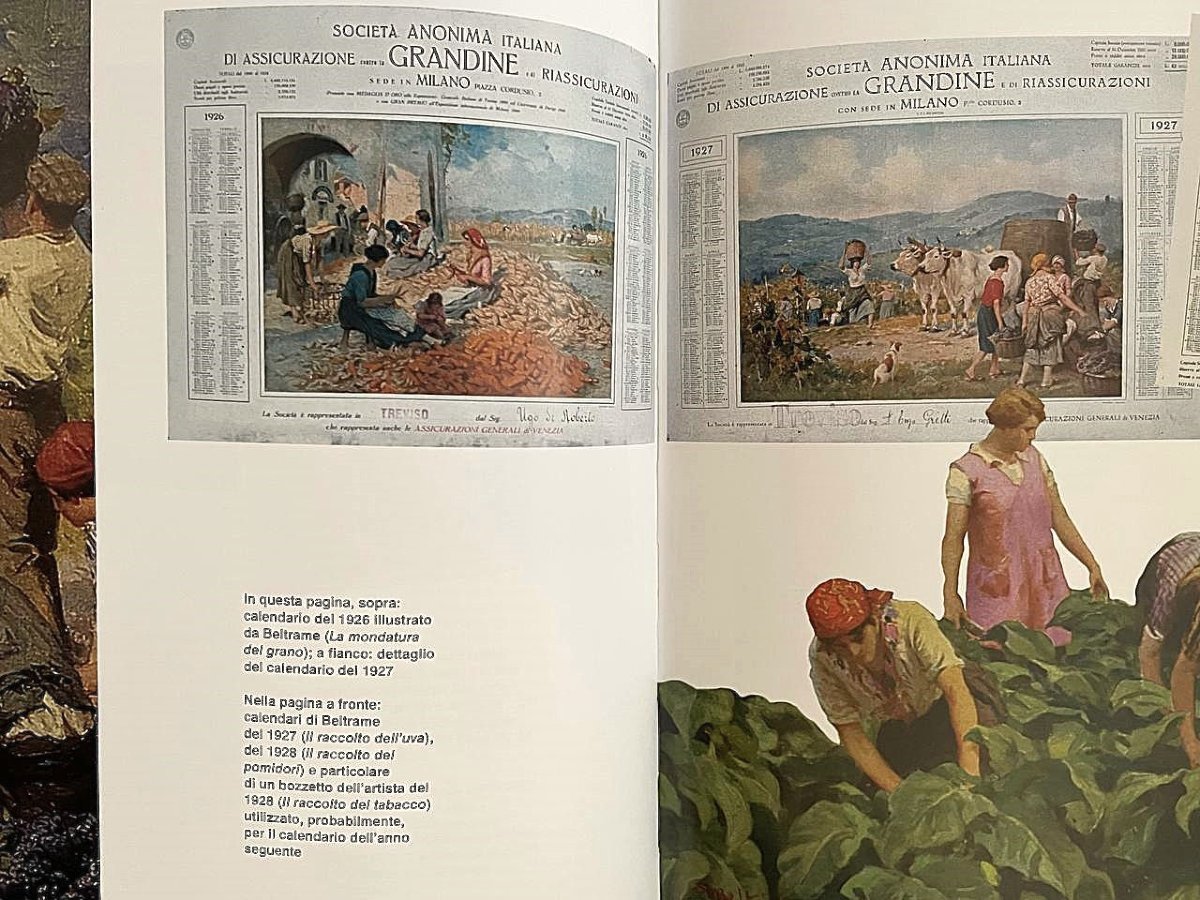 Achille Beltrame 'the Grape Harvest' Ca. 1926 For Soc. Anonima Grandine-photo-5