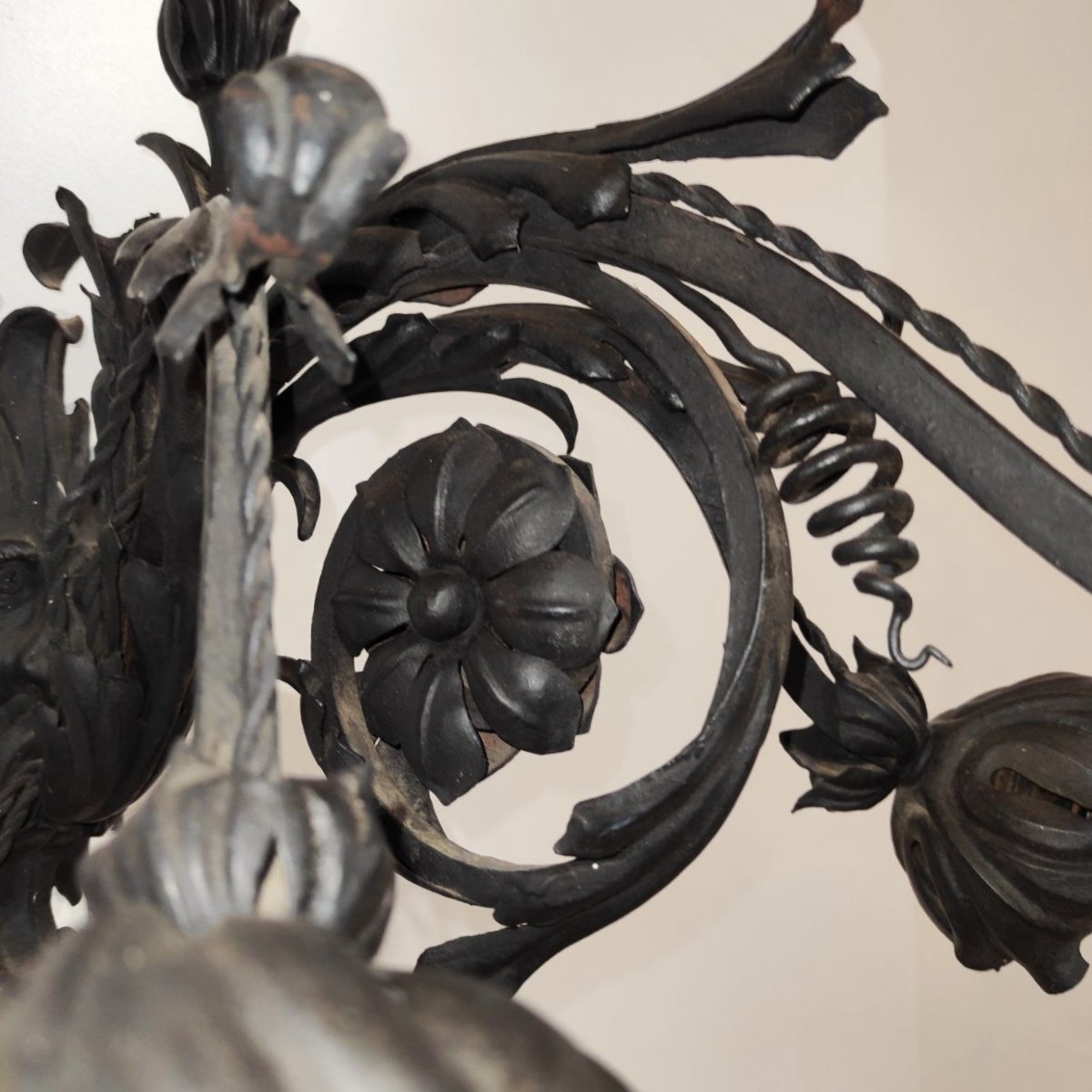 Applique murale en fer forgé, Italie, début du XXe siècle-photo-5