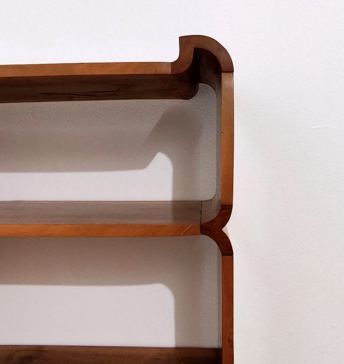 Open Bookcase In Walnut And Cherry, Italy, 1940s-photo-2