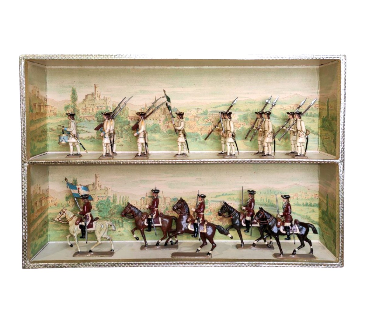 Lot De 25 Soldats à Cheval En Plomb - Cavalerie CBG - Figurines Anciennes