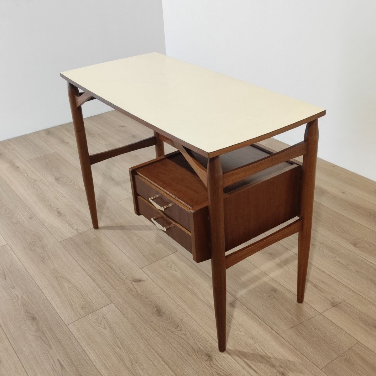 Mahogany And Formica Writing Desk, Dalvera Production, Italy, 1960s-photo-2