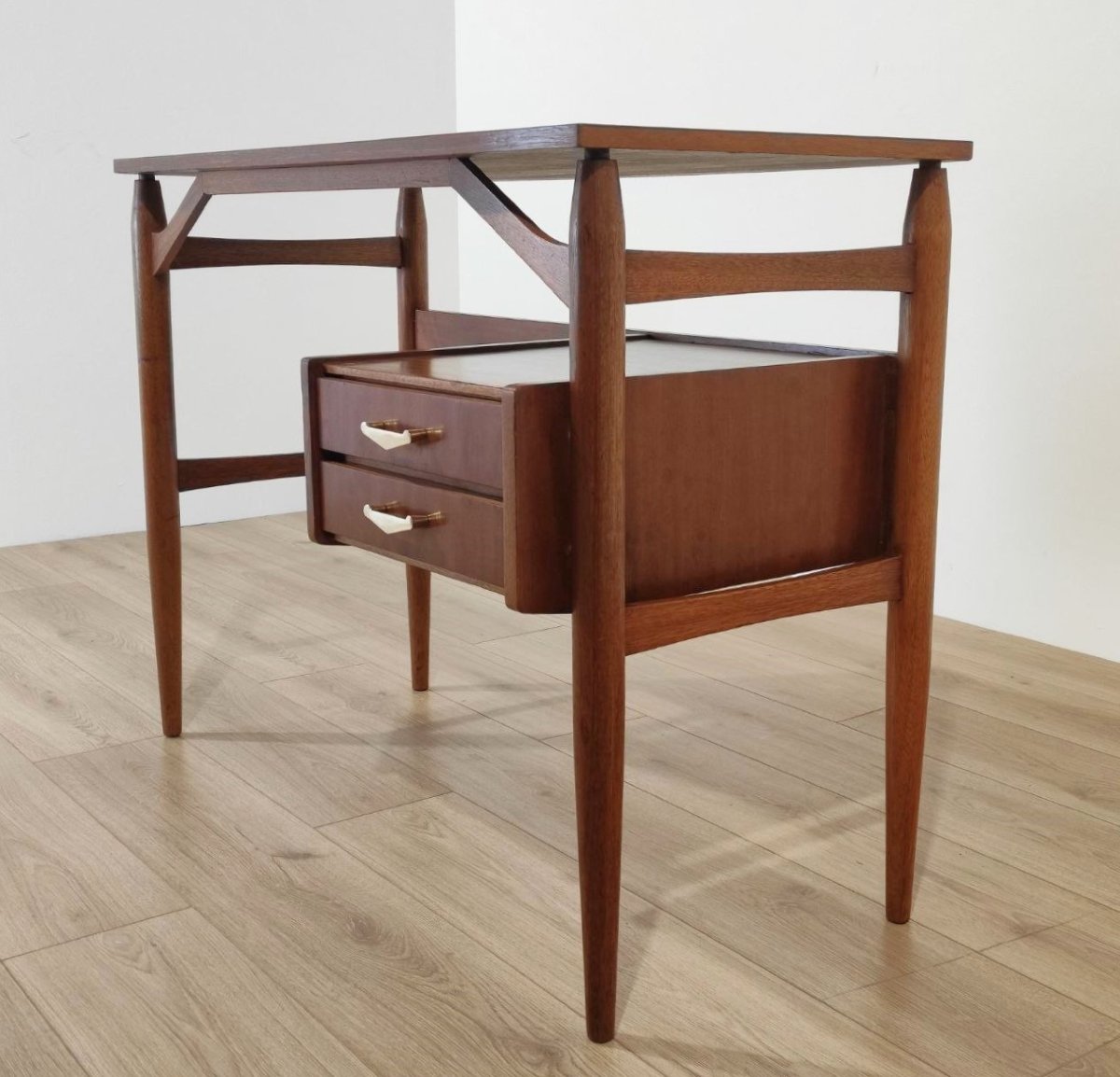 Mahogany And Formica Writing Desk, Dalvera Production, Italy, 1960s-photo-4