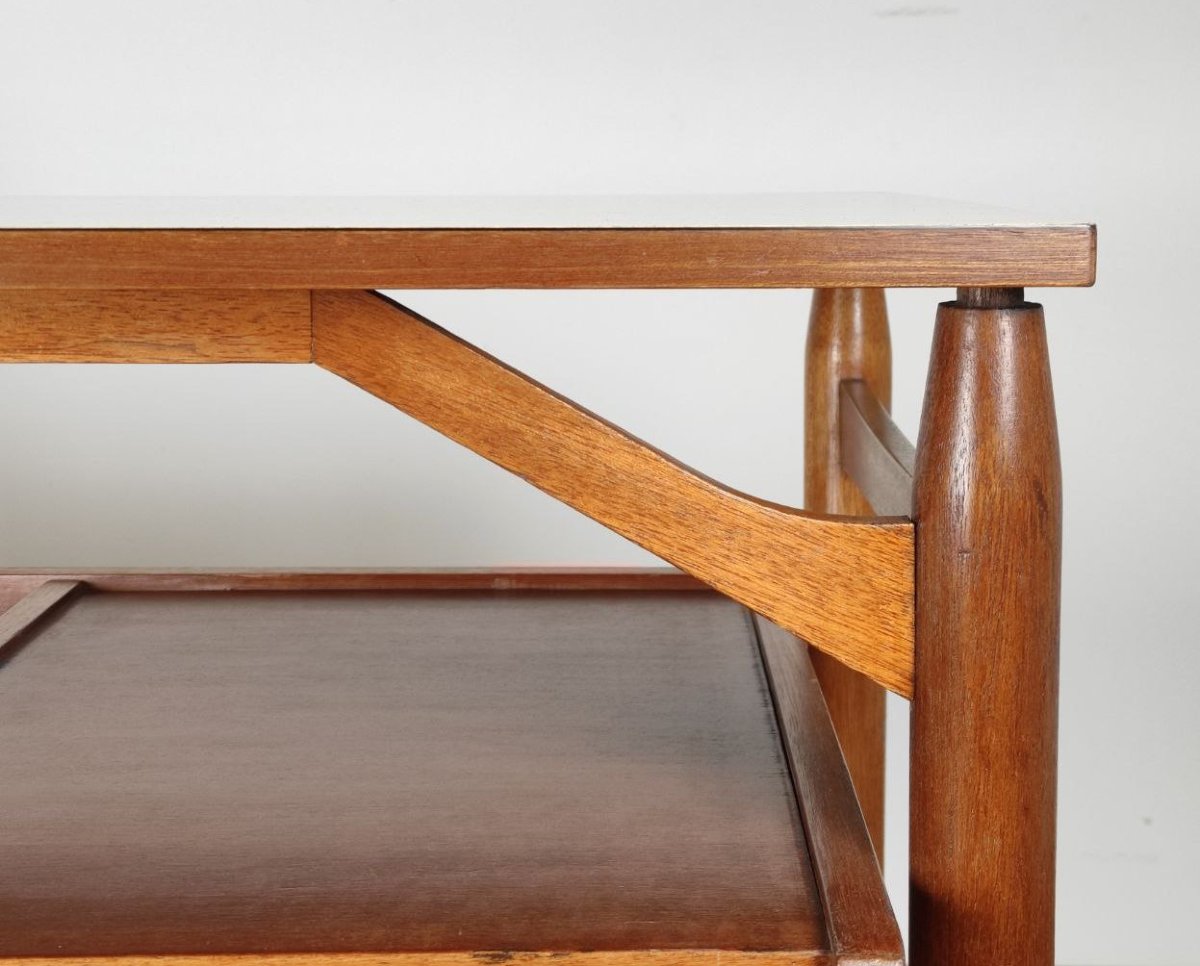 Mahogany And Formica Writing Desk, Dalvera Production, Italy, 1960s-photo-1