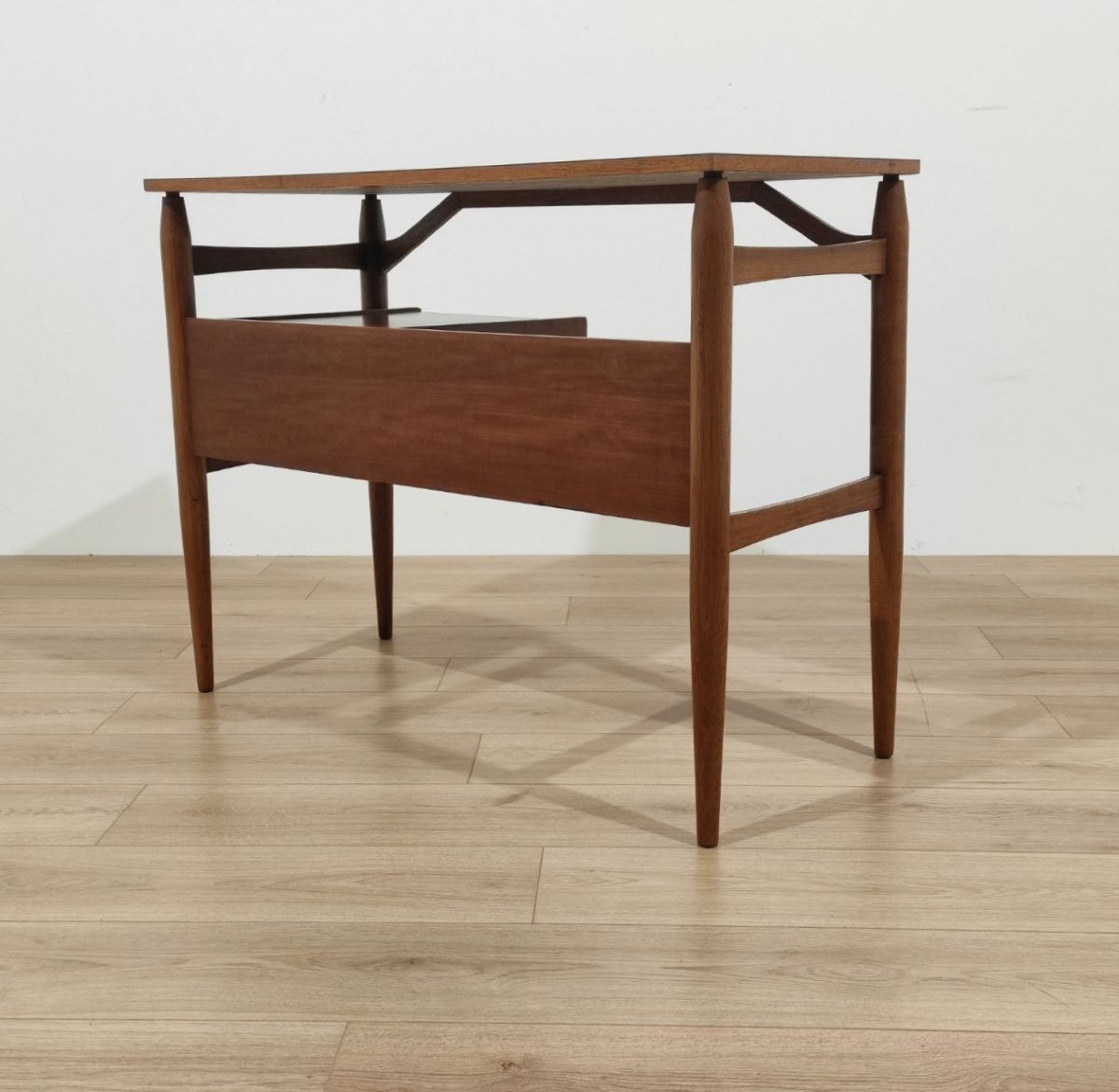 Mahogany And Formica Writing Desk, Dalvera Production, Italy, 1960s-photo-5