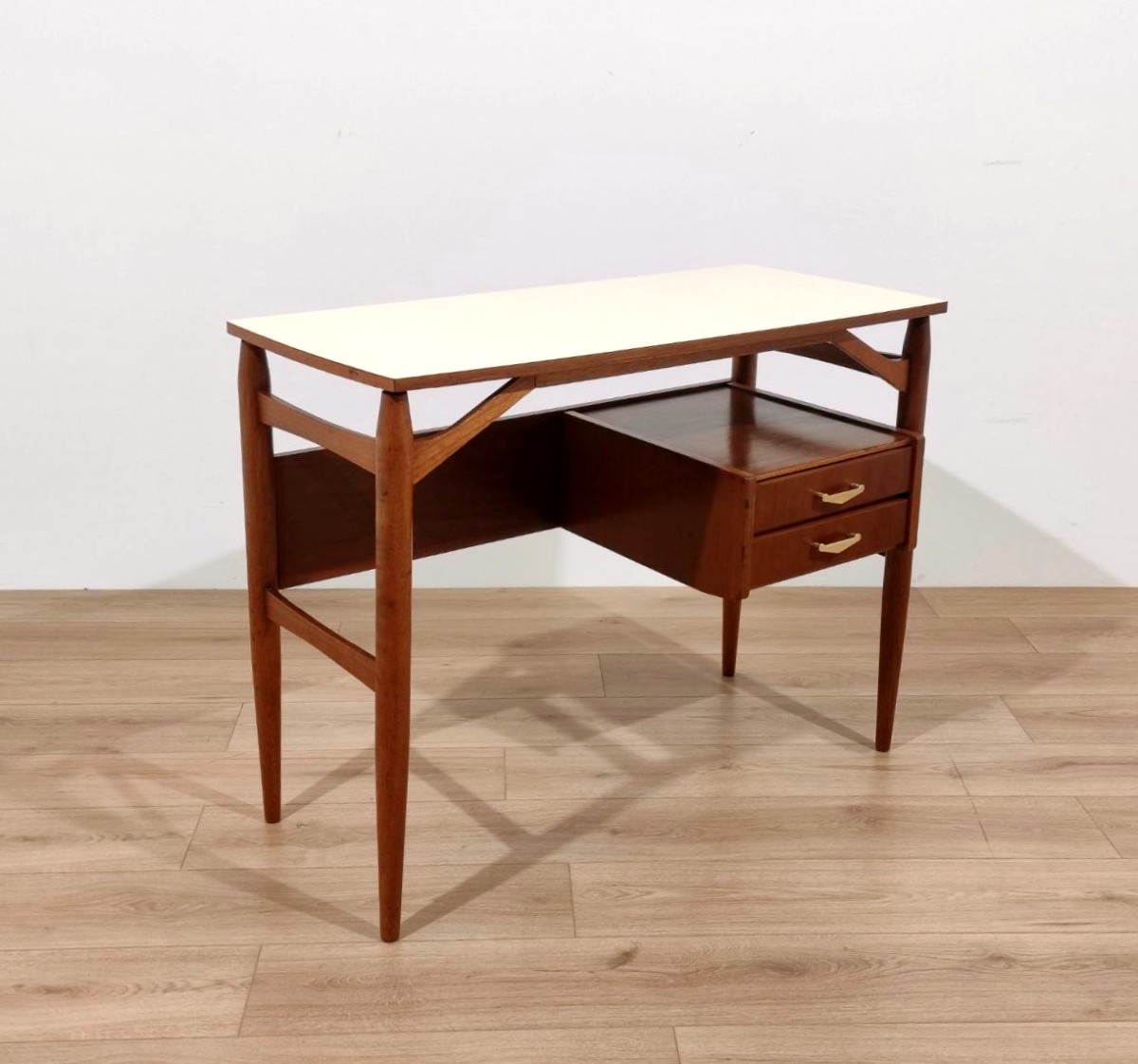 Mahogany And Formica Writing Desk, Dalvera Production, Italy, 1960s