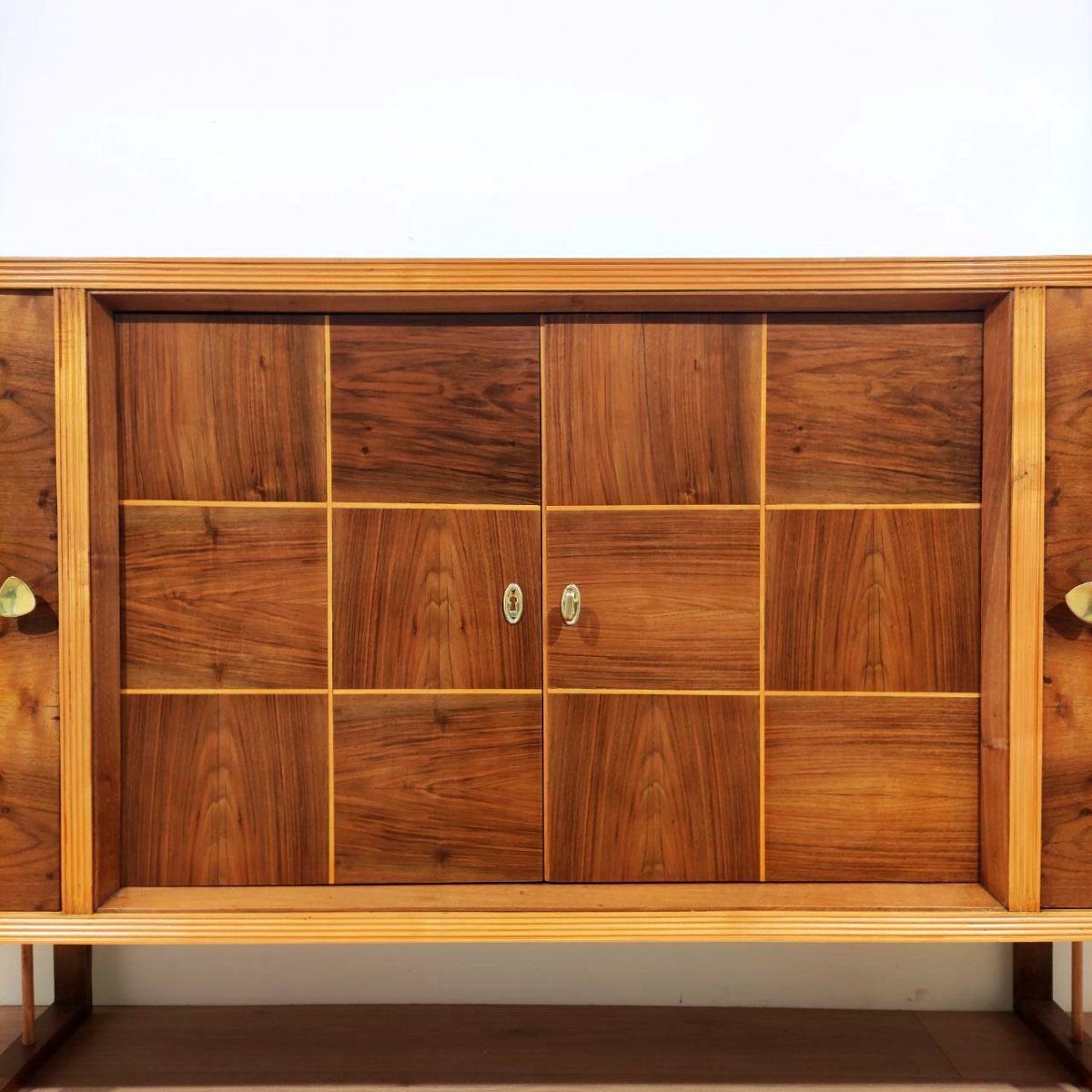 4-door Walnut Sideboard, Italy, 1950s-photo-3