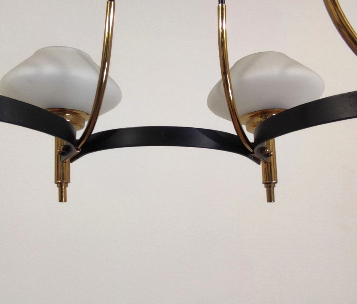 Suspension à 6 lumières, « Stilnovo » (attribuée), années 1950-photo-3