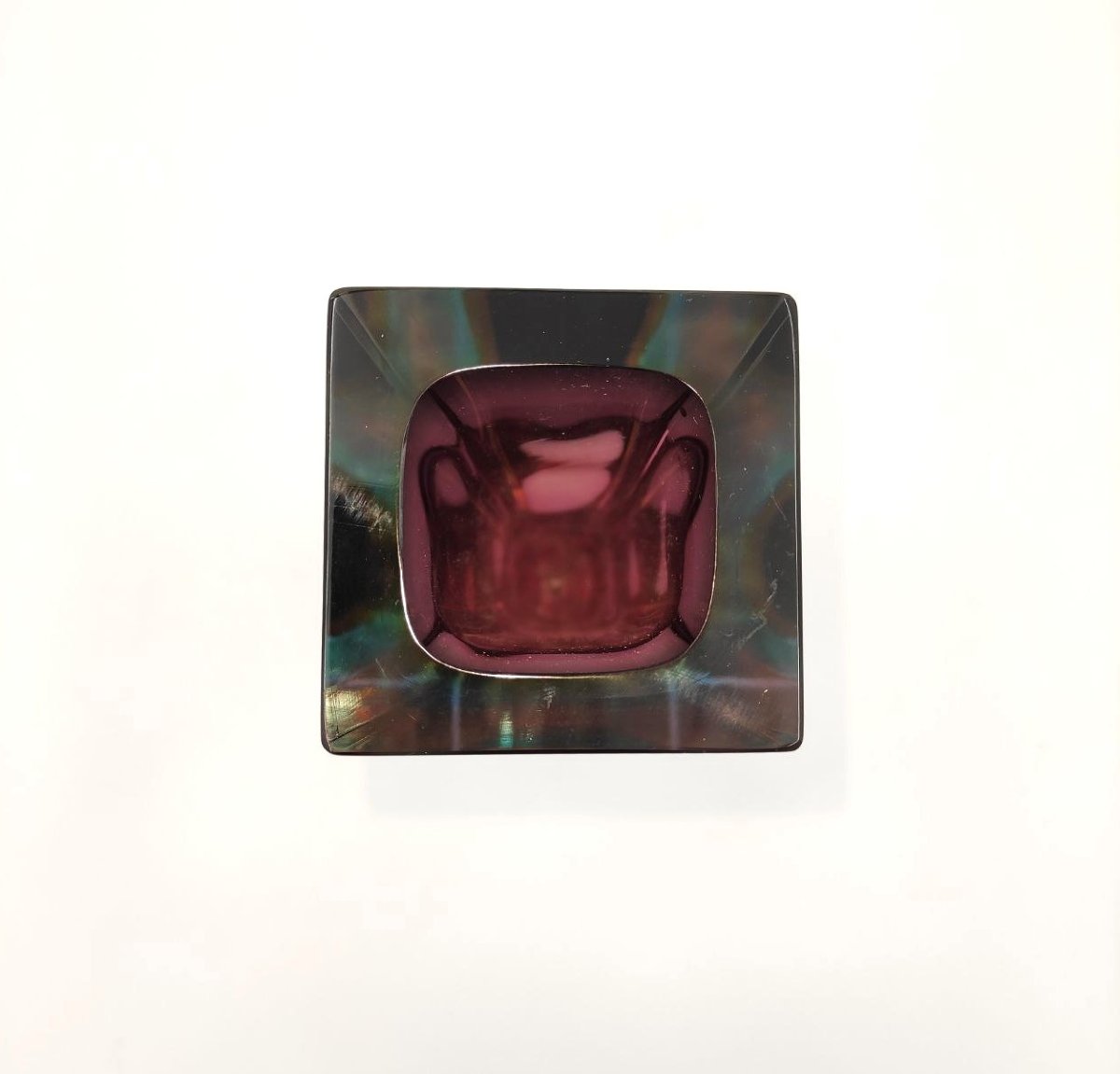 Blue, Yellow, And Red Submerged Glass Vase, Murano, 1960s-photo-3