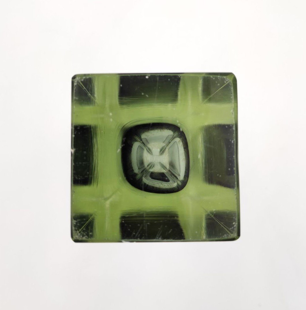 Grand vase en verre submergé transparent et gris, Murano, années 1960-photo-5