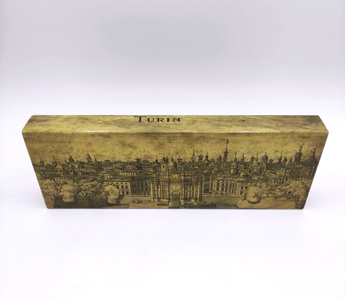 Fornasetti-style Box, Antique Turin Print, 1950s-photo-2