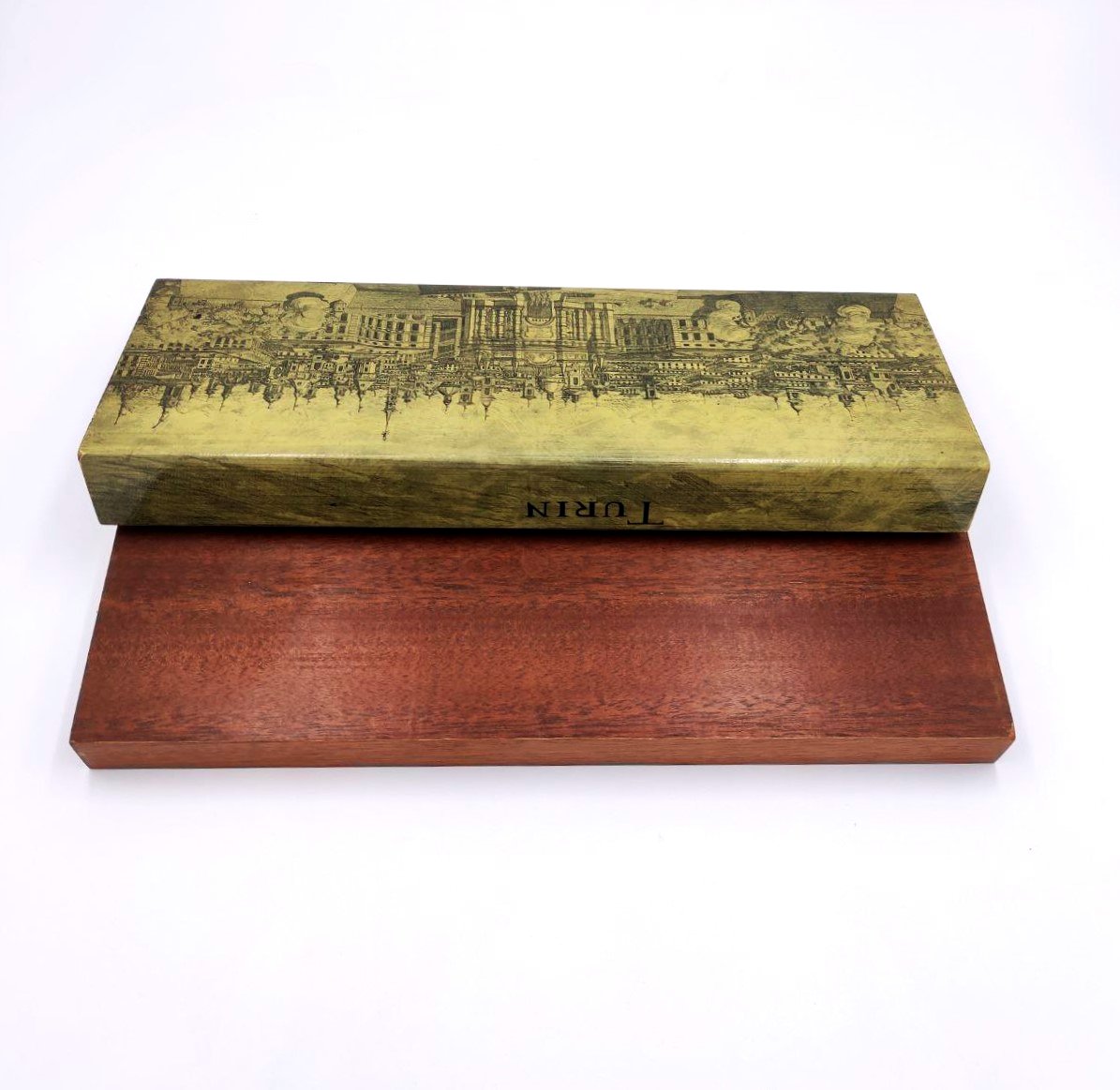 Fornasetti-style Box, Antique Turin Print, 1950s-photo-1