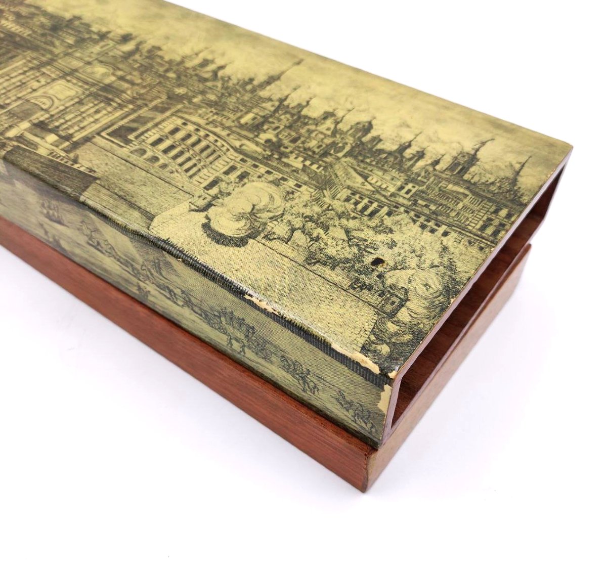 Fornasetti-style Box, Antique Turin Print, 1950s-photo-5