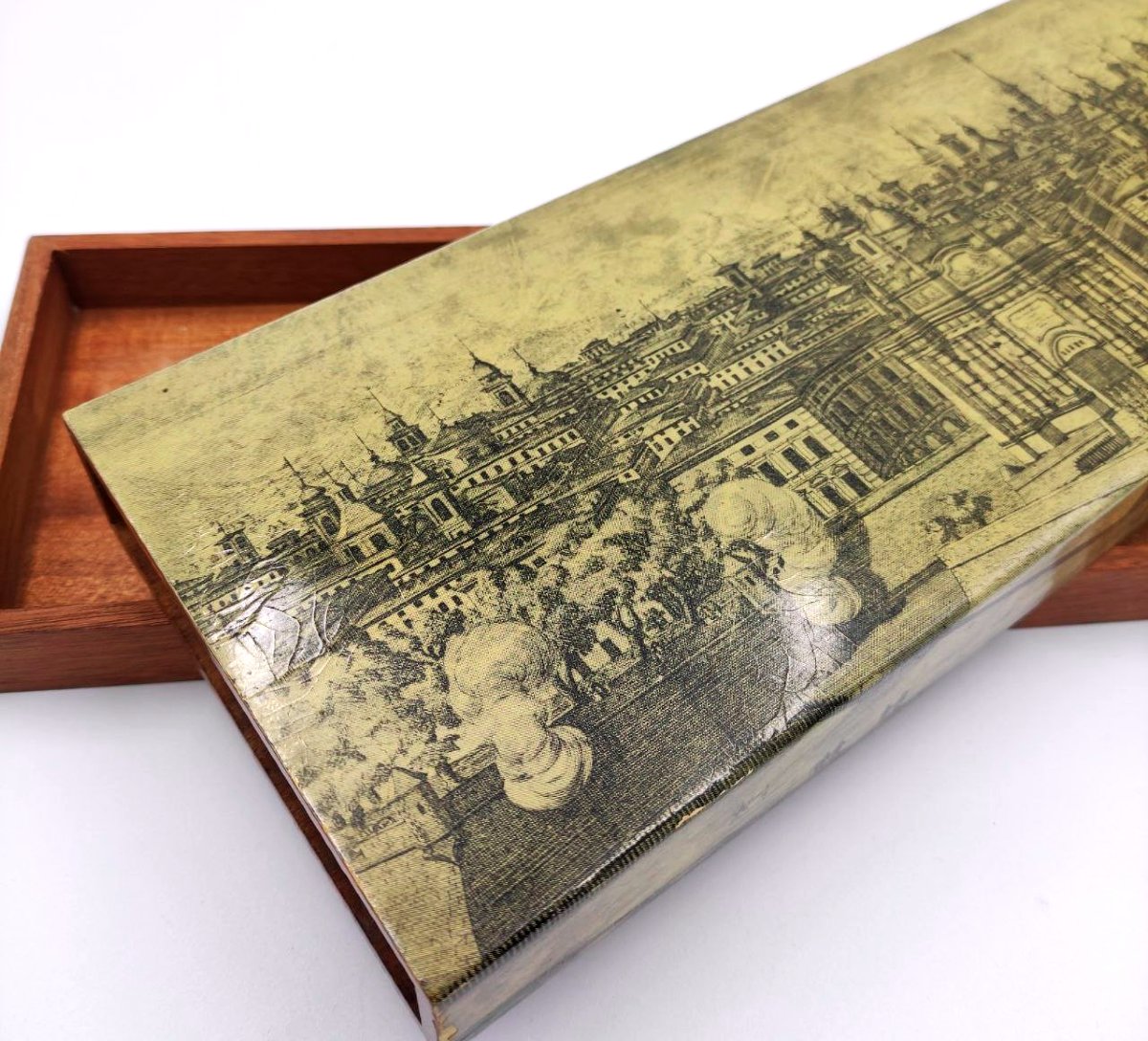 Fornasetti-style Box, Antique Turin Print, 1950s-photo-6