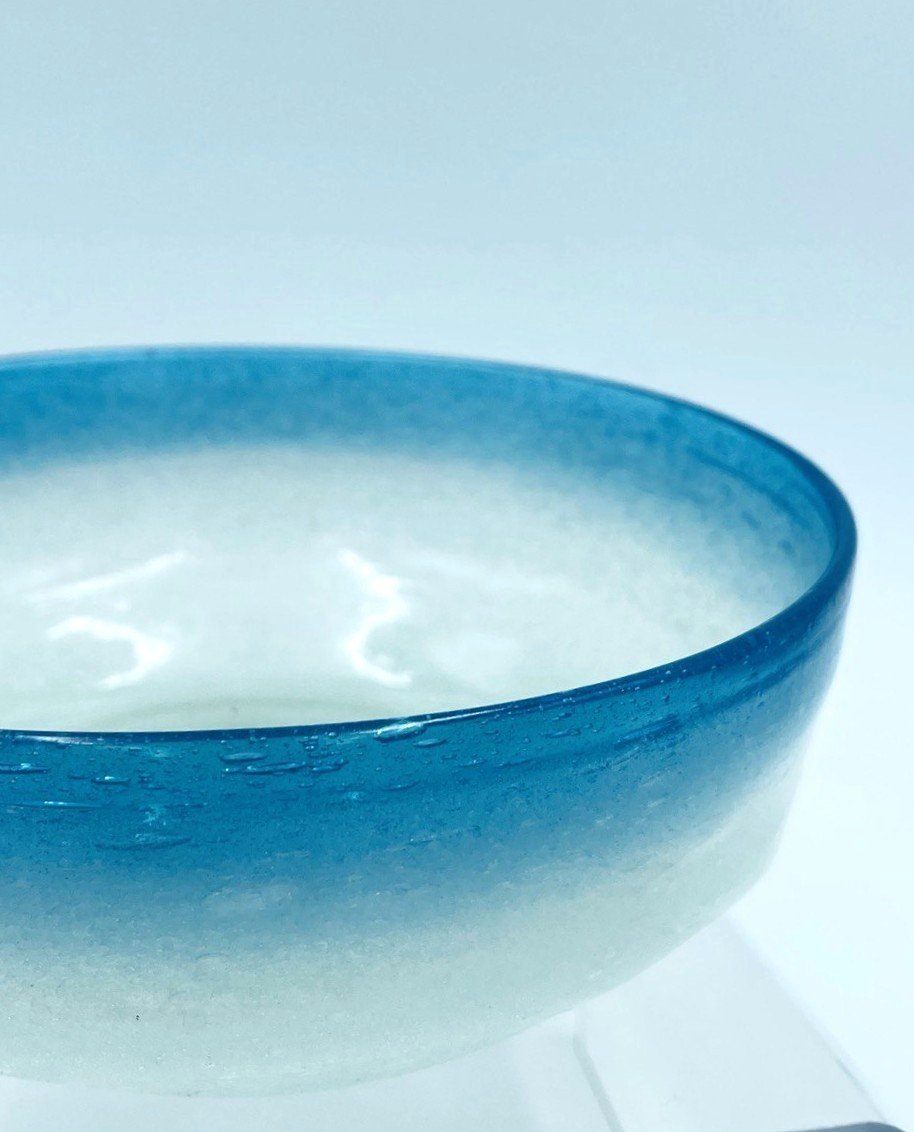 Murano, paire de bols en verre pulegoso-photo-5