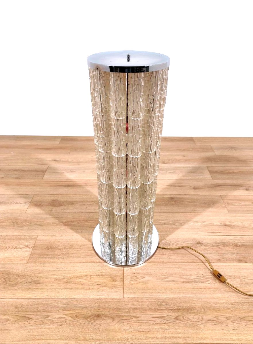 J. T. Kalmàr Floor Lamp With Ice-effect Logs, 1970s-photo-2