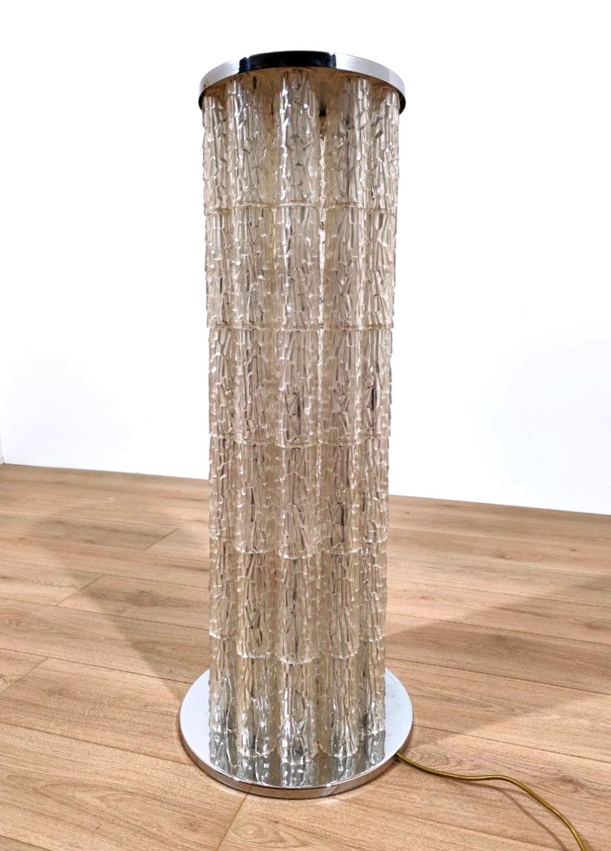 J. T. Kalmàr Floor Lamp With Ice-effect Logs, 1970s-photo-4