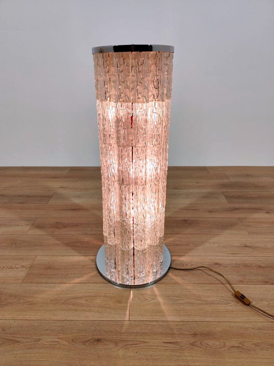 J. T. Kalmàr Floor Lamp With Ice-effect Logs, 1970s-photo-1