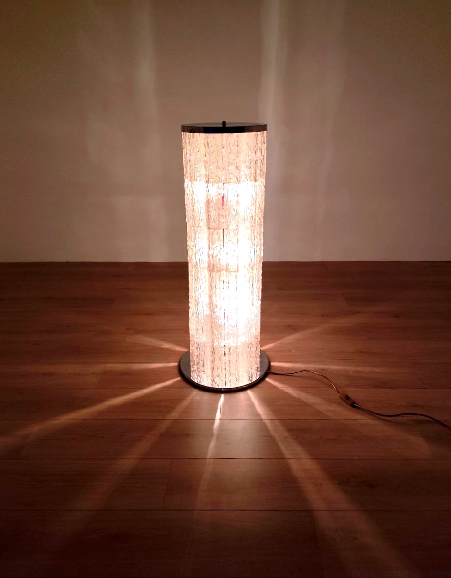 J. T. Kalmàr Floor Lamp With Ice-effect Logs, 1970s