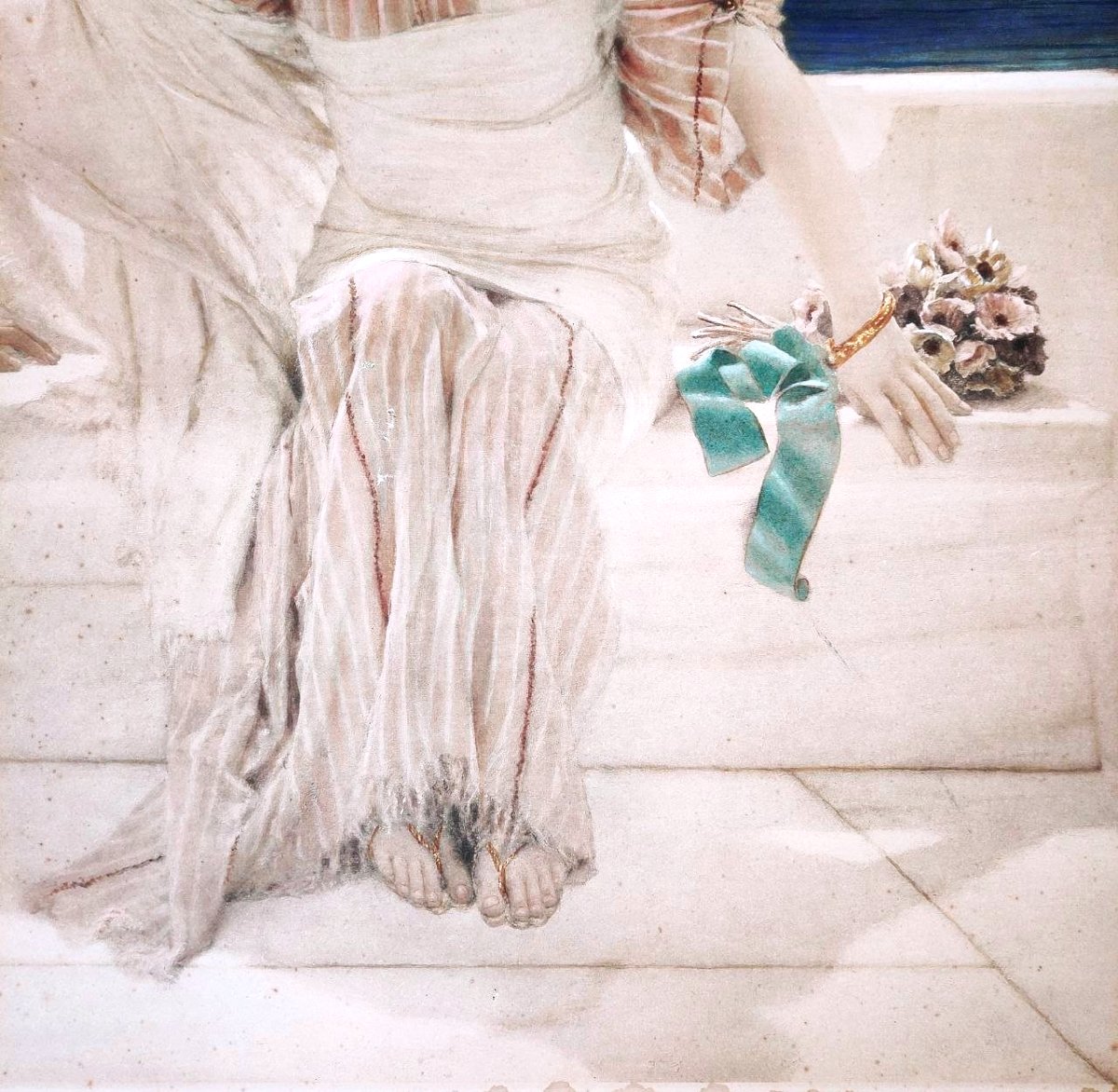 'ASK ME NO MORE' par Sir L. Alma Tadema, estampe d'art originale (1906)-photo-4