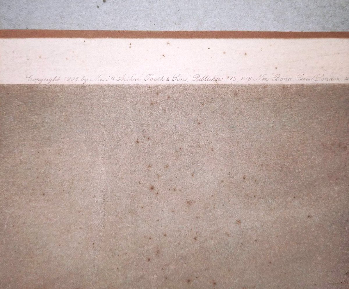 'ASK ME NO MORE' par Sir L. Alma Tadema, estampe d'art originale (1906)-photo-4