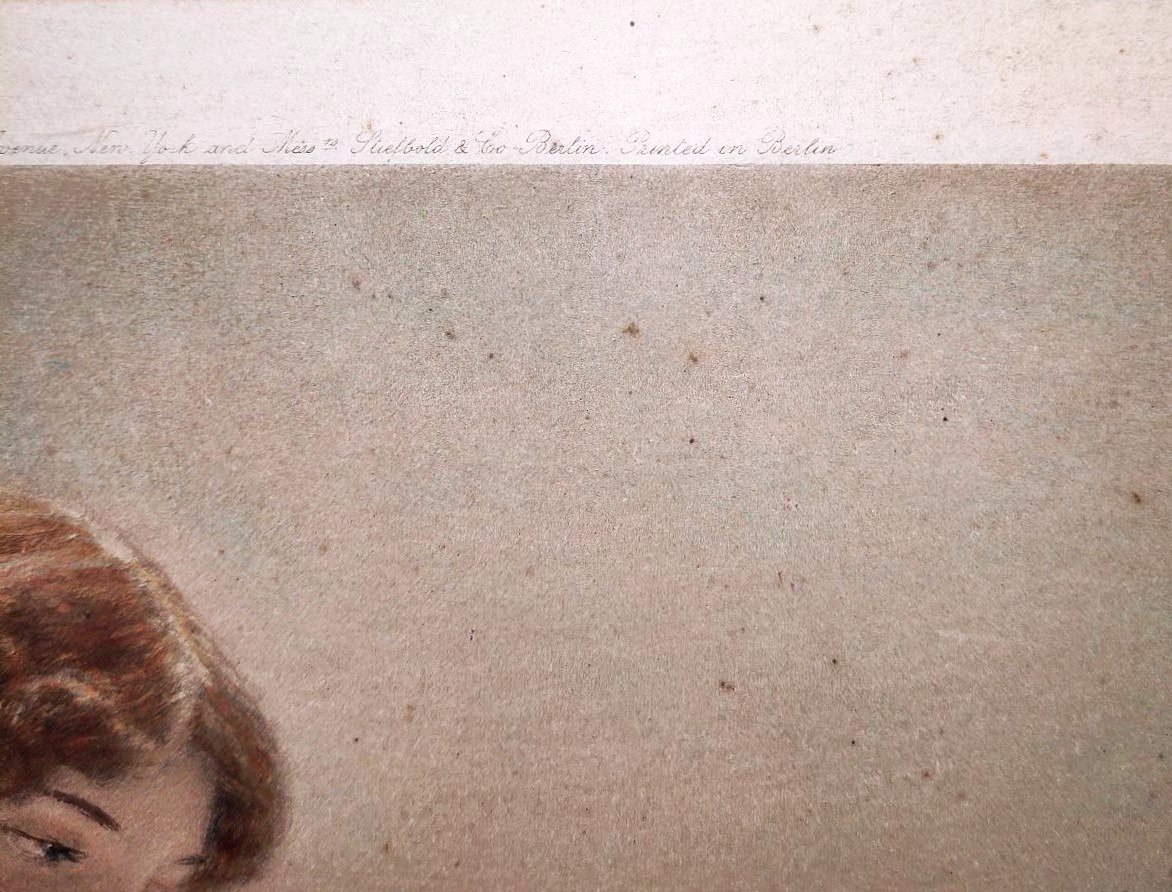 'ASK ME NO MORE' par Sir L. Alma Tadema, estampe d'art originale (1906)-photo-6