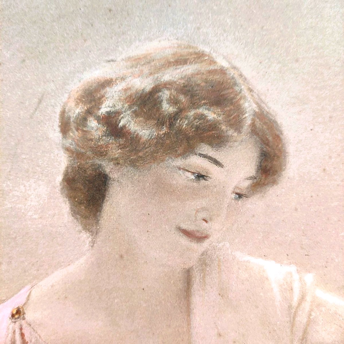 'ASK ME NO MORE' par Sir L. Alma Tadema, estampe d'art originale (1906)-photo-7