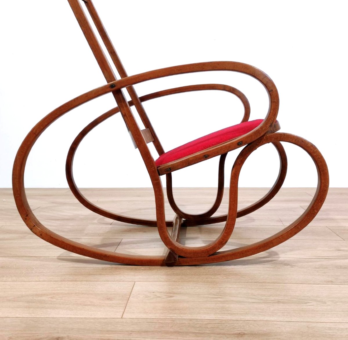 Fauteuil à bascule Jacob & Josef Kohn, début des années 1900-photo-2