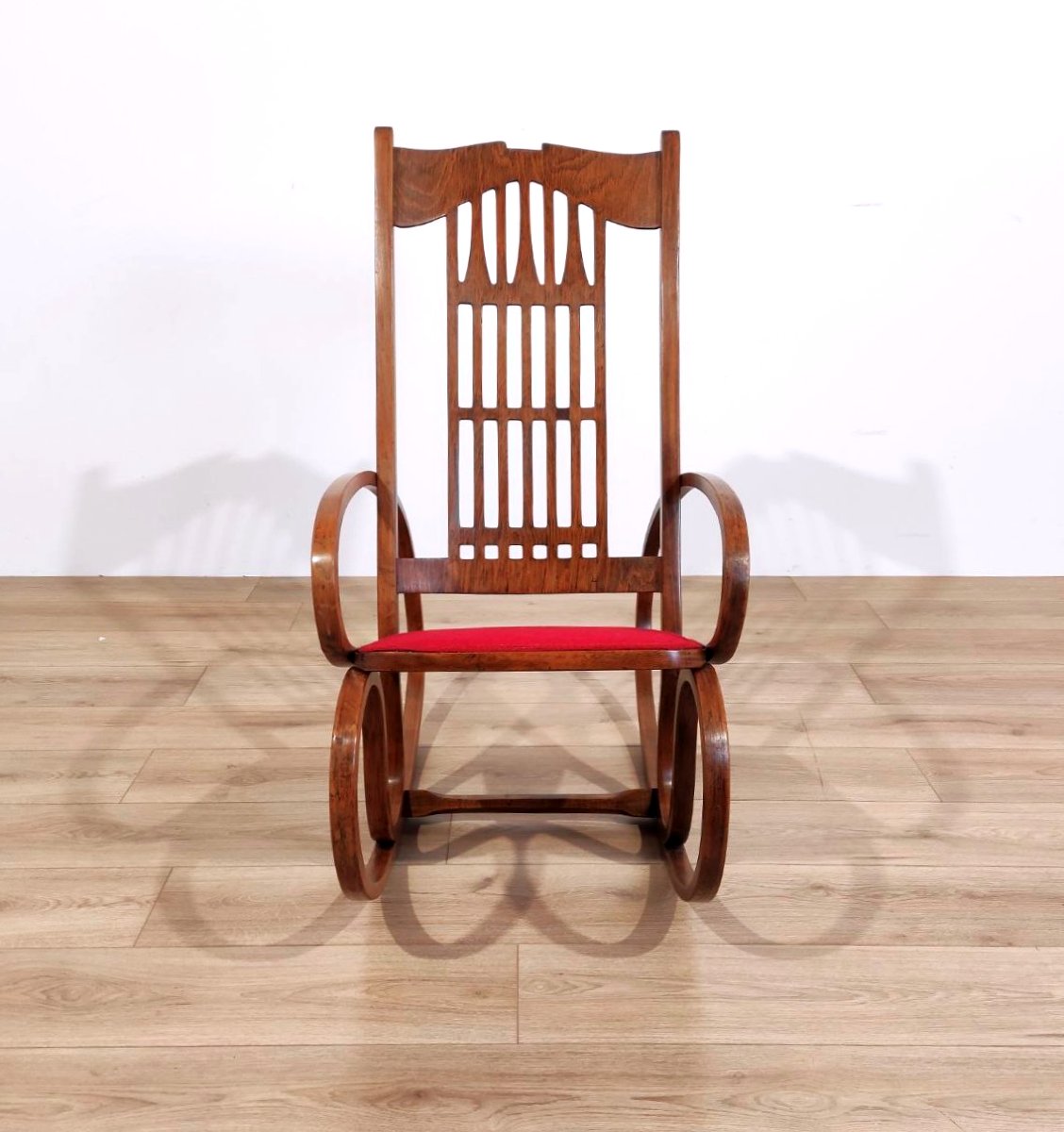 Fauteuil à bascule Jacob & Josef Kohn, début des années 1900-photo-4