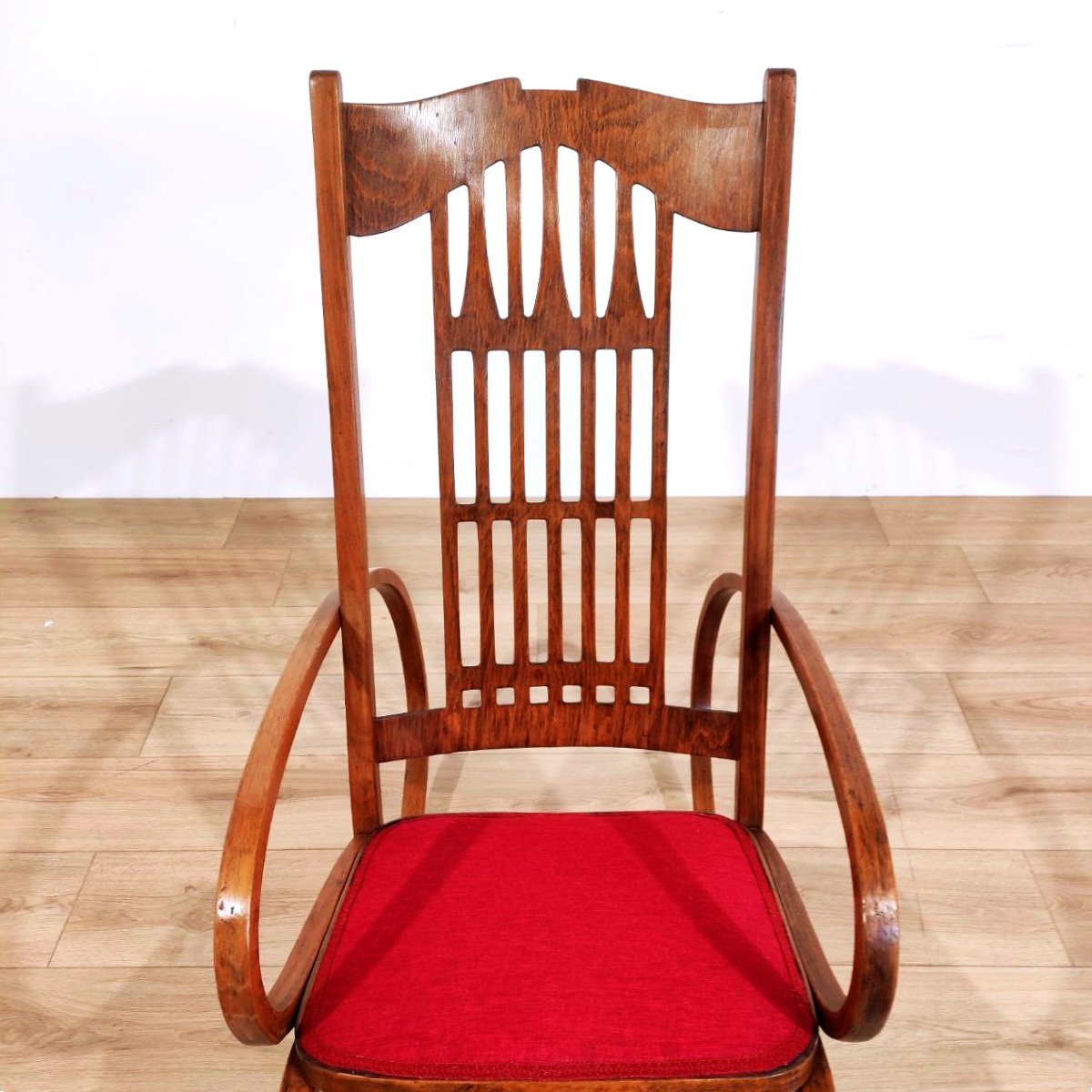 Fauteuil à bascule Jacob & Josef Kohn, début des années 1900-photo-4