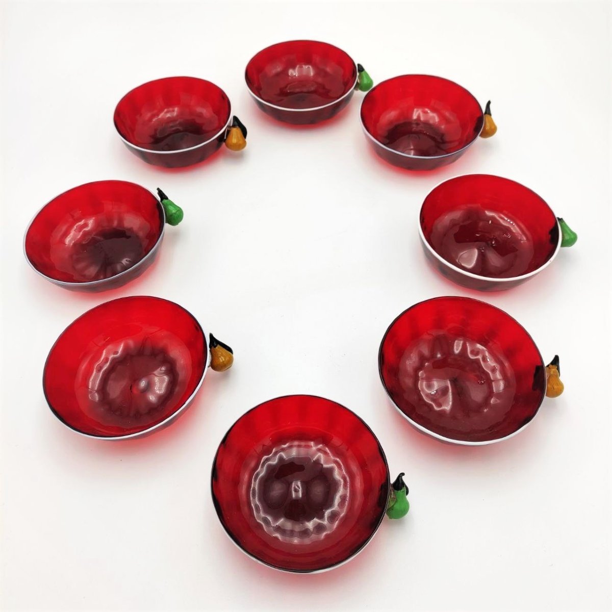Barovier Murano, Dessert Set For 8 With A Large Bowl -photo-3