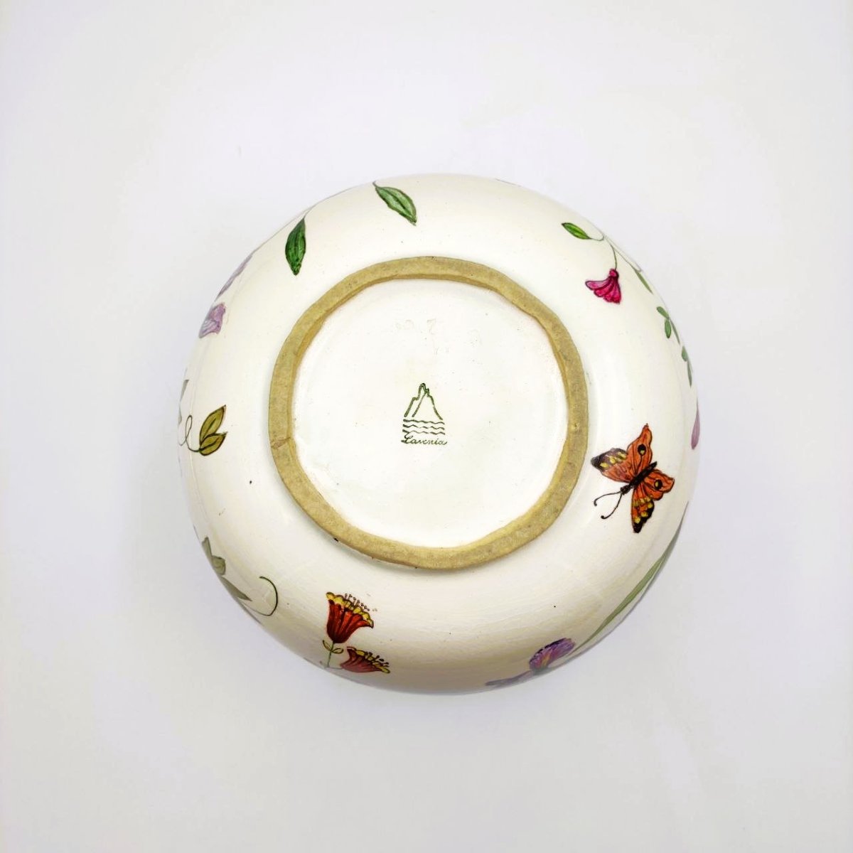Vase en céramique Andlovitz n° 2549 à décor floral, Lavenia 1940-photo-6